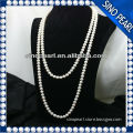 AA 8-9MM Long Beautiful High Quality White Freshwater Pearl Necklace Design
